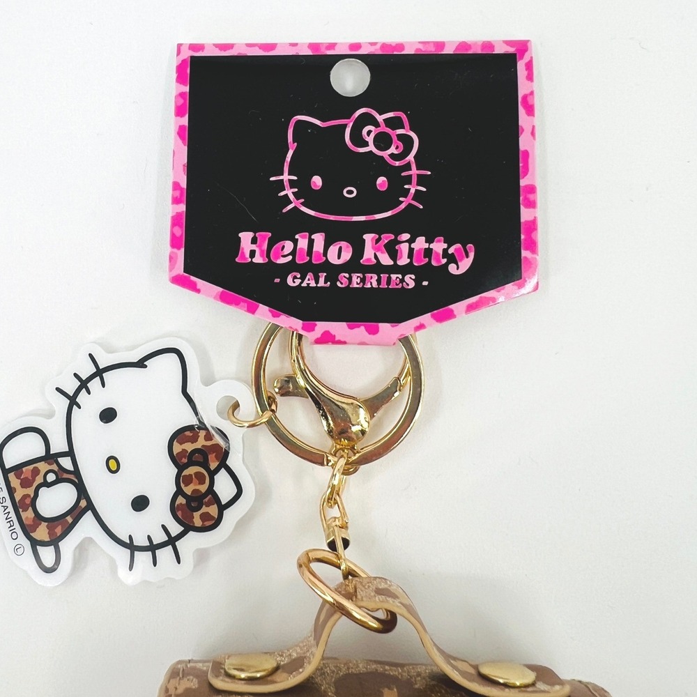 Sanrio Hello Kitty Mini Multi Pouch Charm Leopard Gogo Gal Series Japan Y2K NEW - Picture 3 of 6